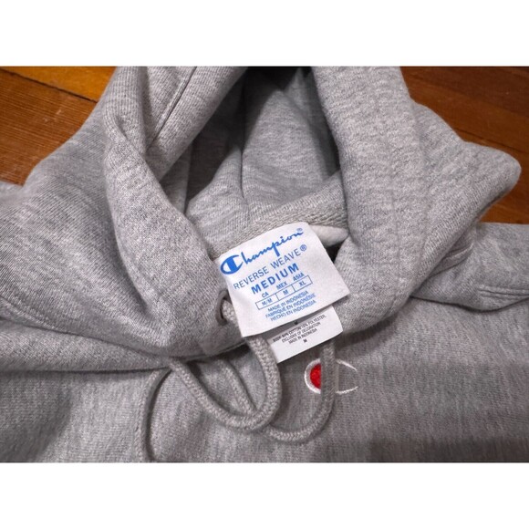 Champion Reverse Weave Hoodie Oxford Gray Sweatshirt Vintage - Men's Medium NWT - Picture 5 of 6